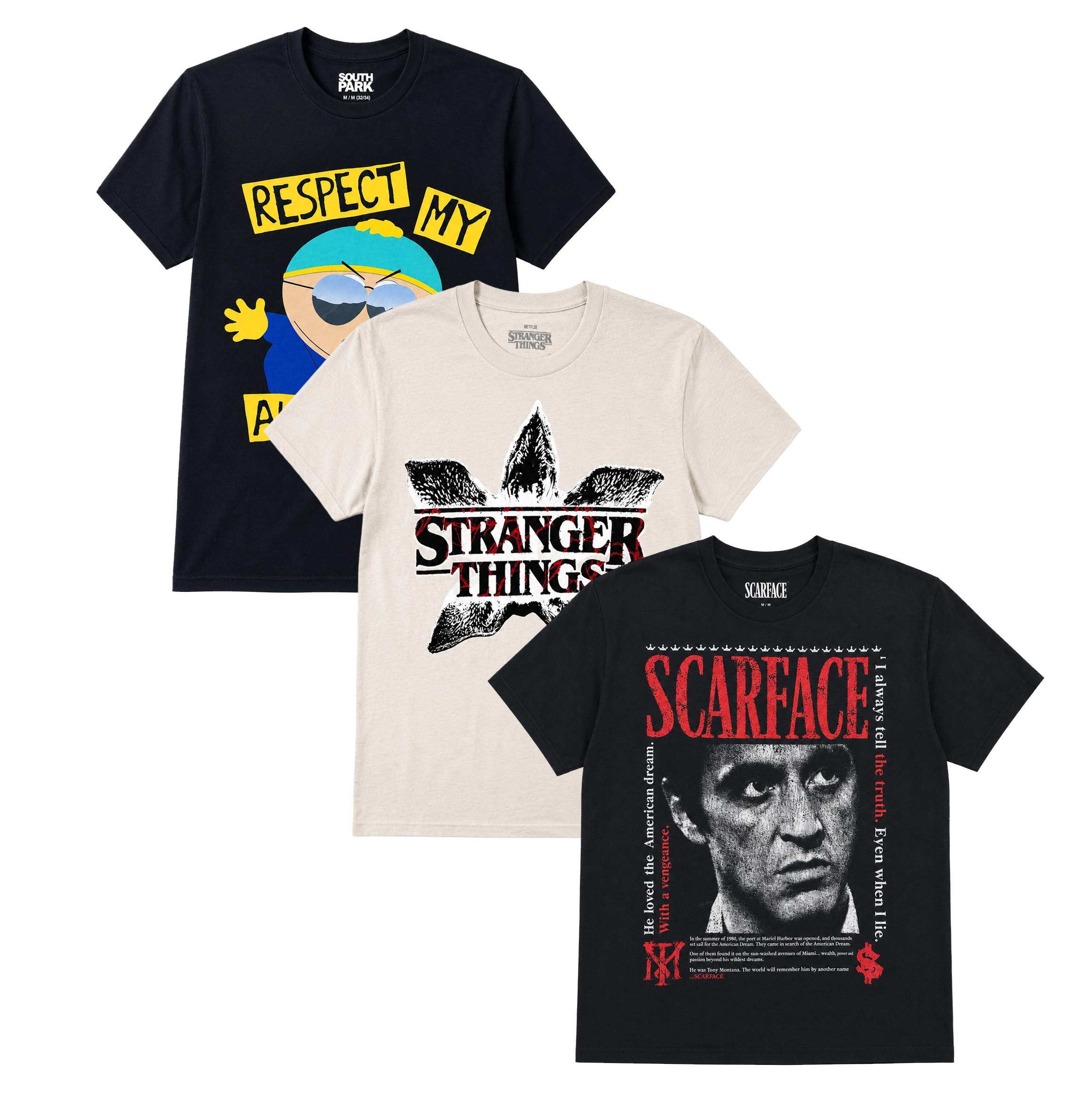 ASSORTED TV SHOWS & MOVIES T-SHIRTS MULTI