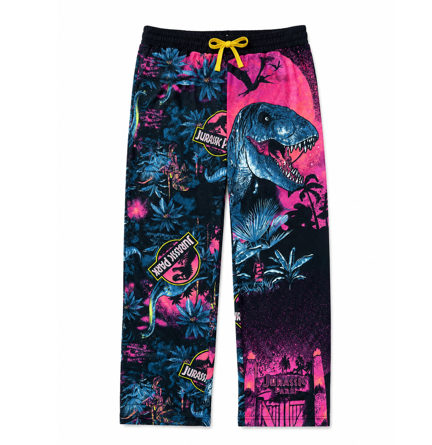 JURASSIC PARK FLEECE LOUNGE PANTS BLACK
