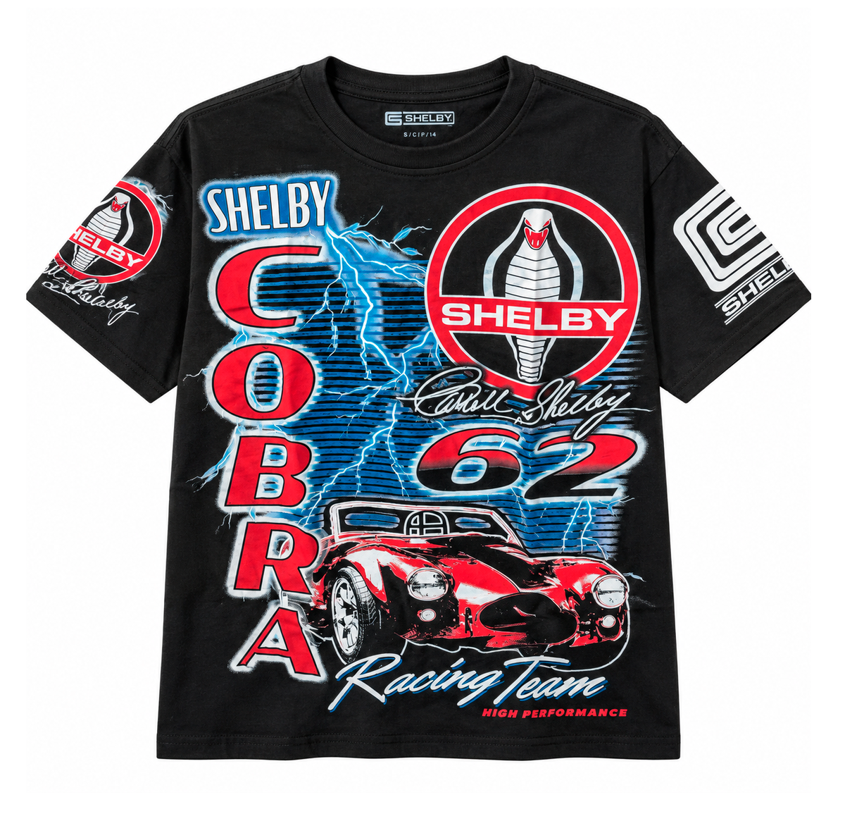 SHELBY COBRA RACING TEAM T-SHIRT BLACK