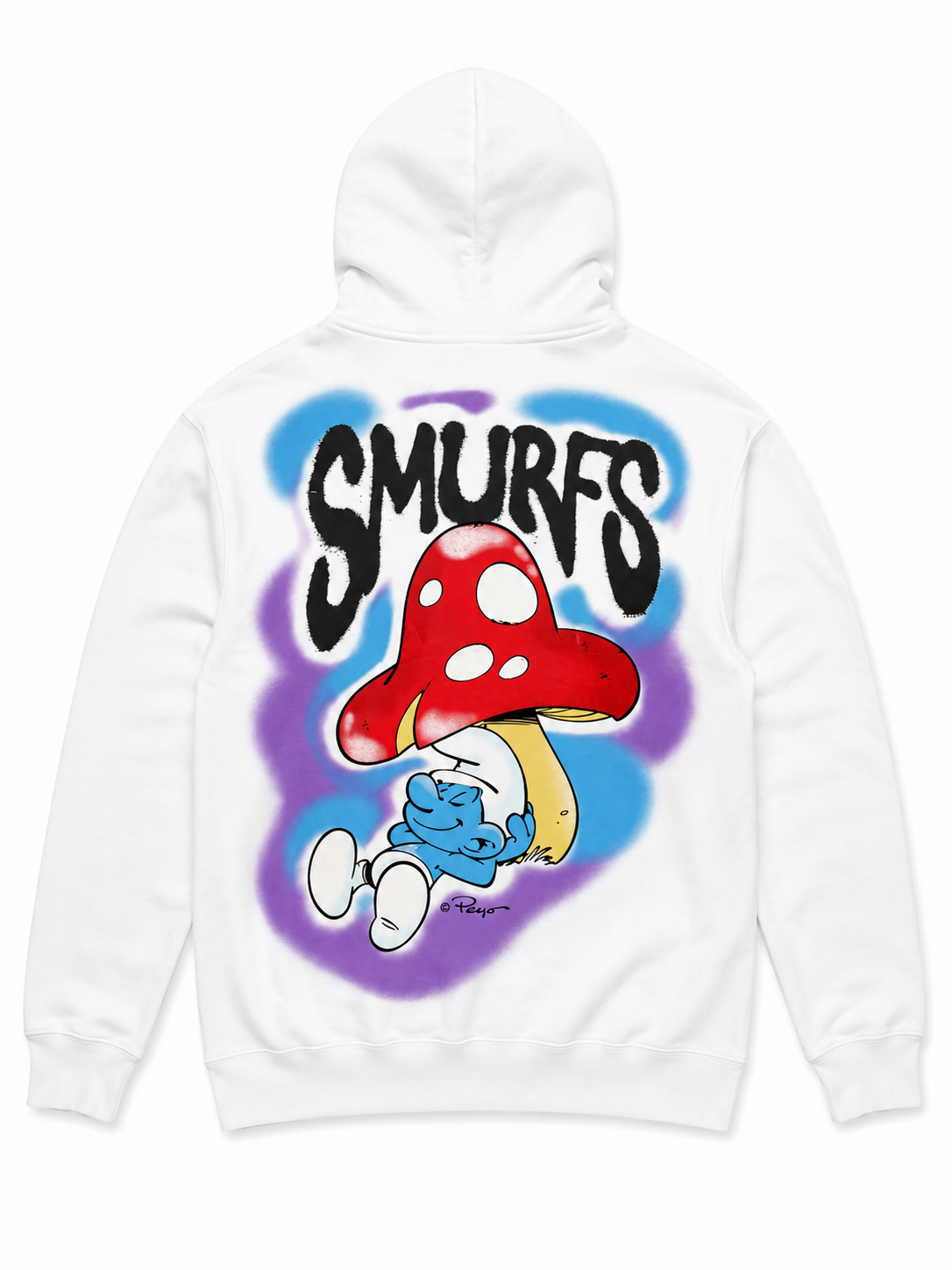 THE SMURFS SMURF CHARACTER HOODIE WHITE