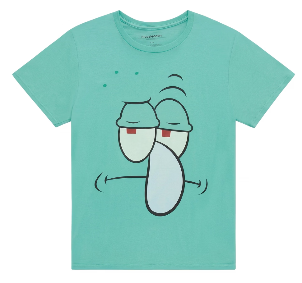 SPONGEBOB SQUAREPANTS SQUIDWARD PORTRAIT T-SHIRT MINT