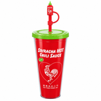 SRIRACHA HOT SAUCE TUMBLER CUP 4-PACK JUNIORS SOCKS SET