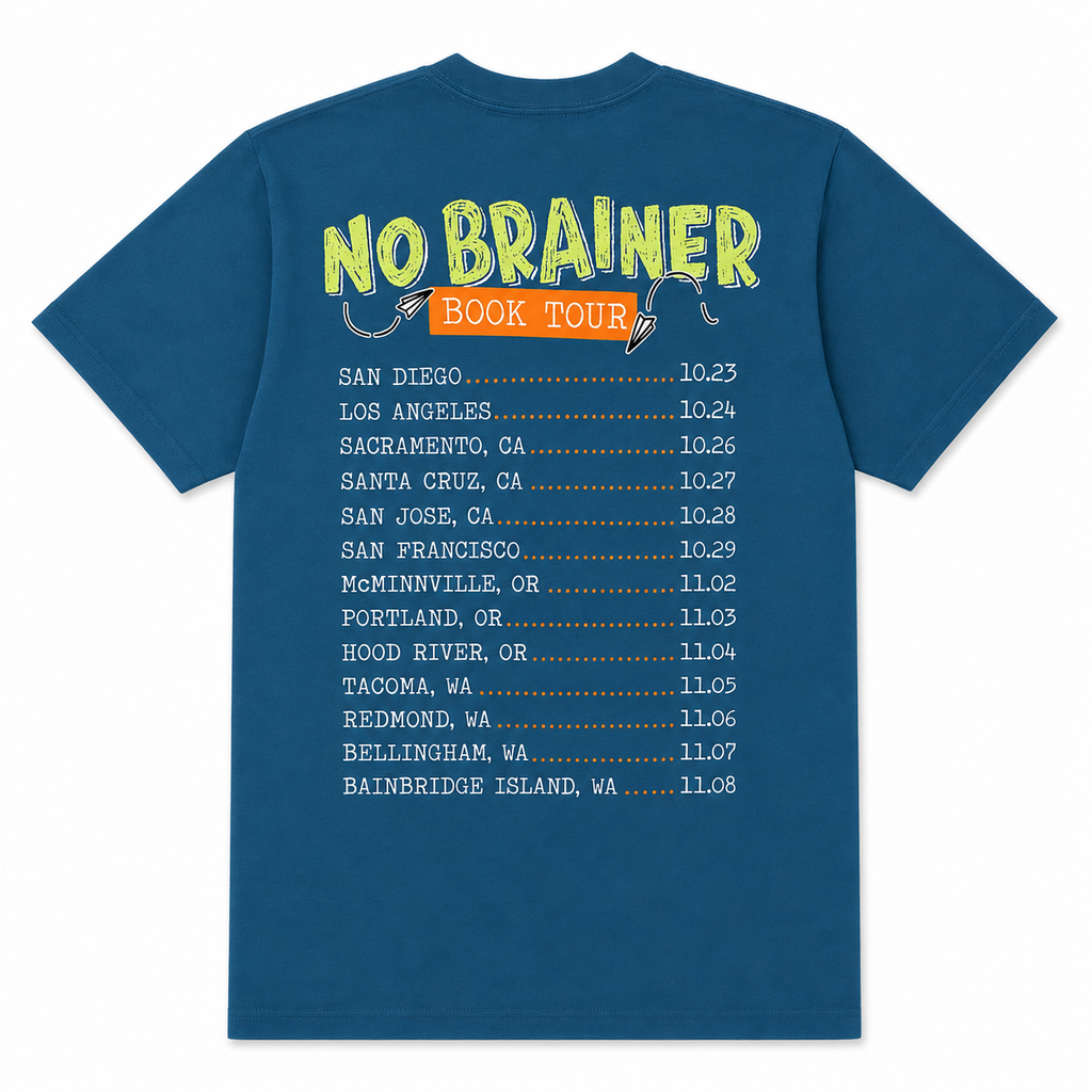 DIARY OF A WHIMPY KID NO BRAINER TOUR T-SHIRT HTR TEAL