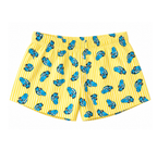 JUNIORS DISNEY SALLY STRIPES PAJAMA SHORTS YELLOW