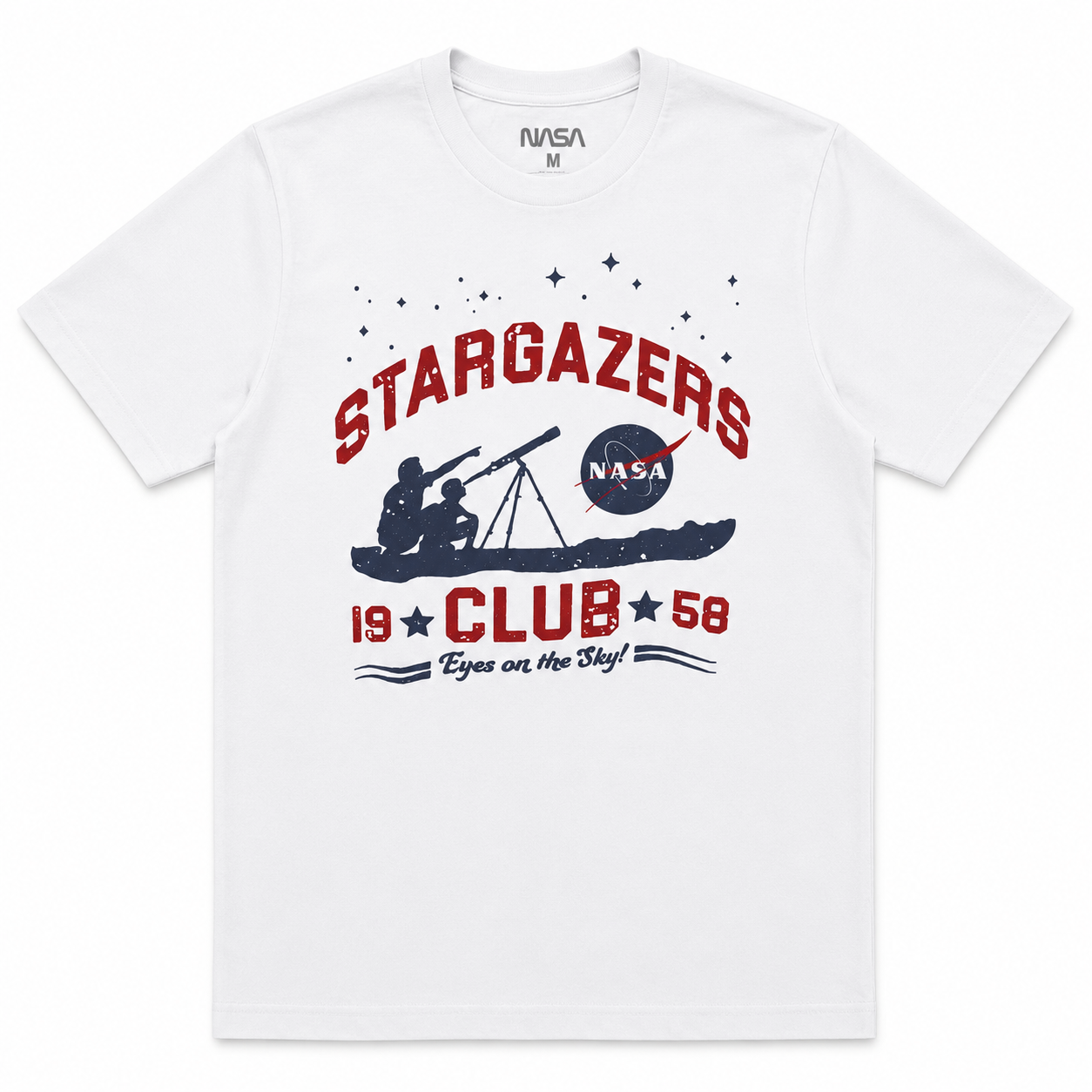 NASA STARGAZERS CLUB T-SHIRT WHITE