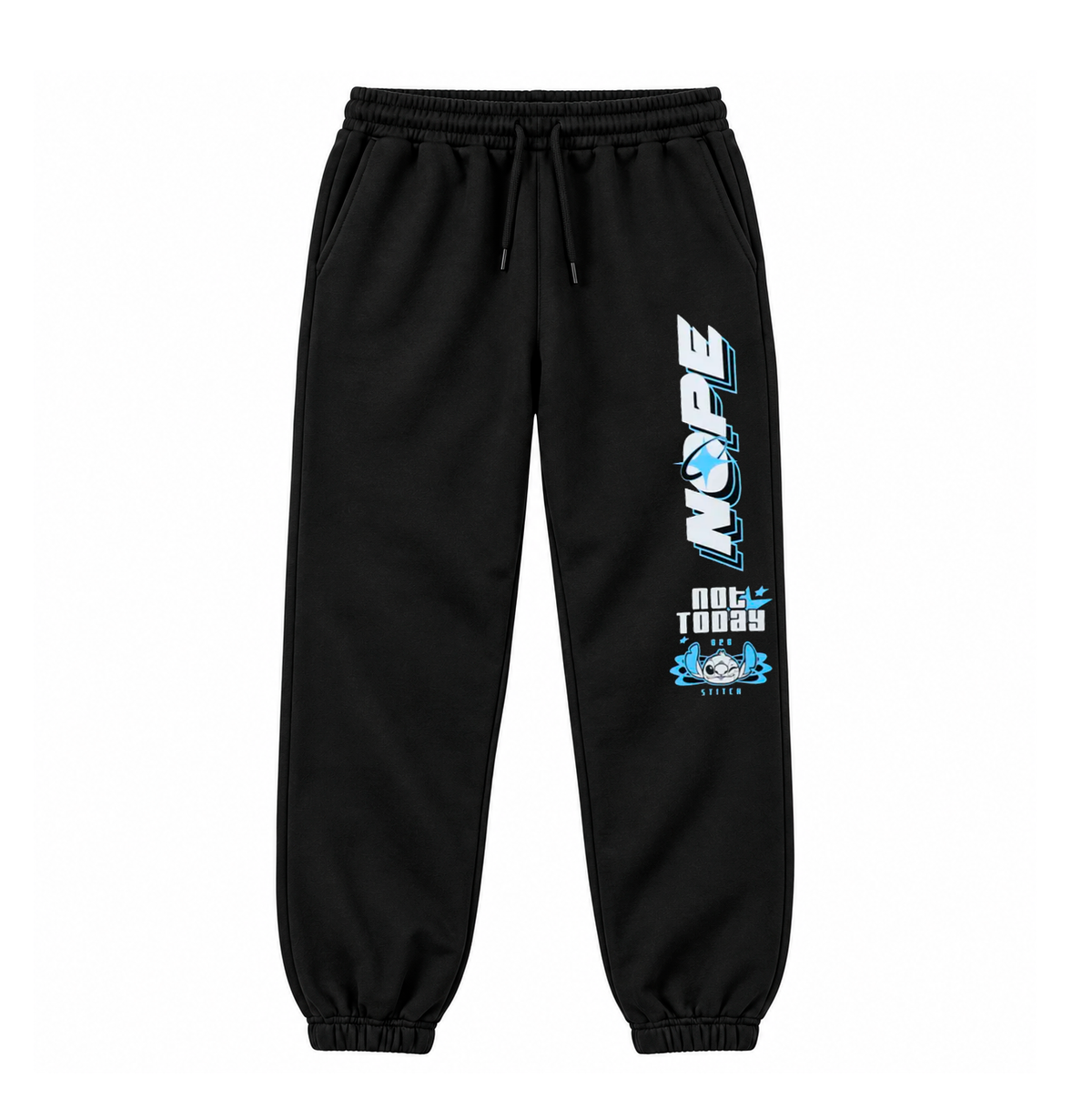 DISNEY STITCH NOPE SWEATPANTS BLACK
