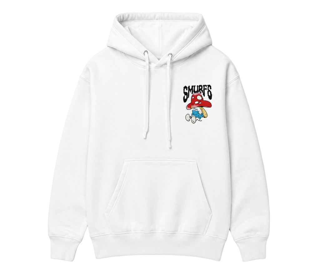 THE SMURFS SMURF CHARACTER HOODIE WHITE