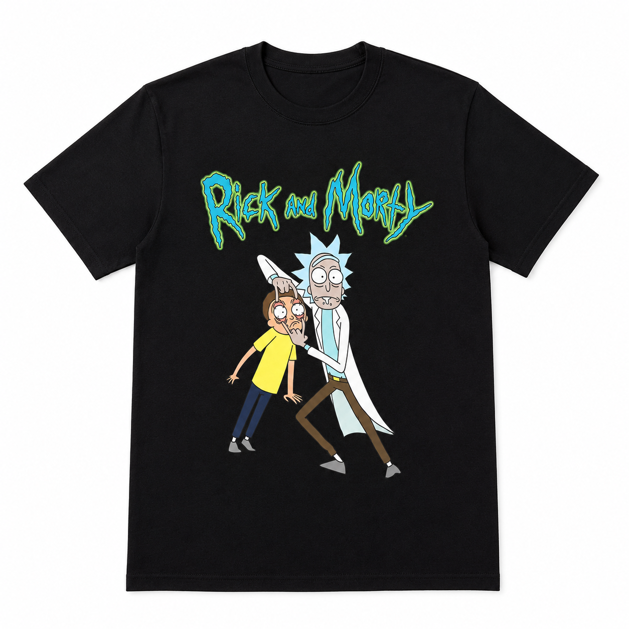 RICK AND MORTY CLASSIC RICK EYEBALLS T-SHIRT BLACK