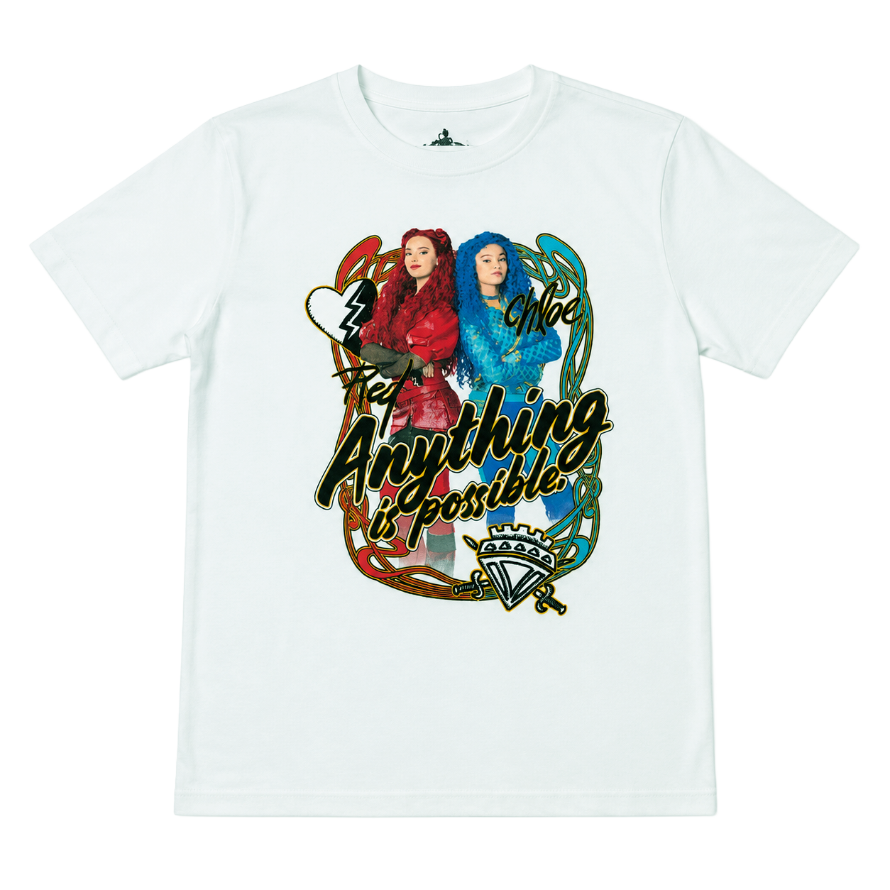 YOUTH GIRLS DISNEY DESCENDANTS T-SHIRT LT BLUE