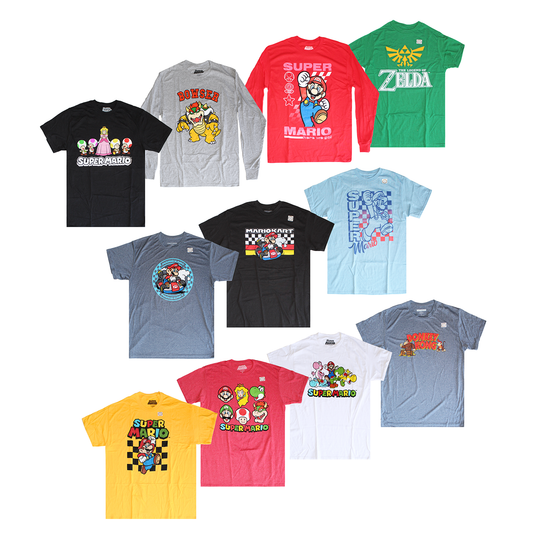 NINTENDO ASSORTED TEES| ASSORTED COLOR| ASSORTED PRINT |