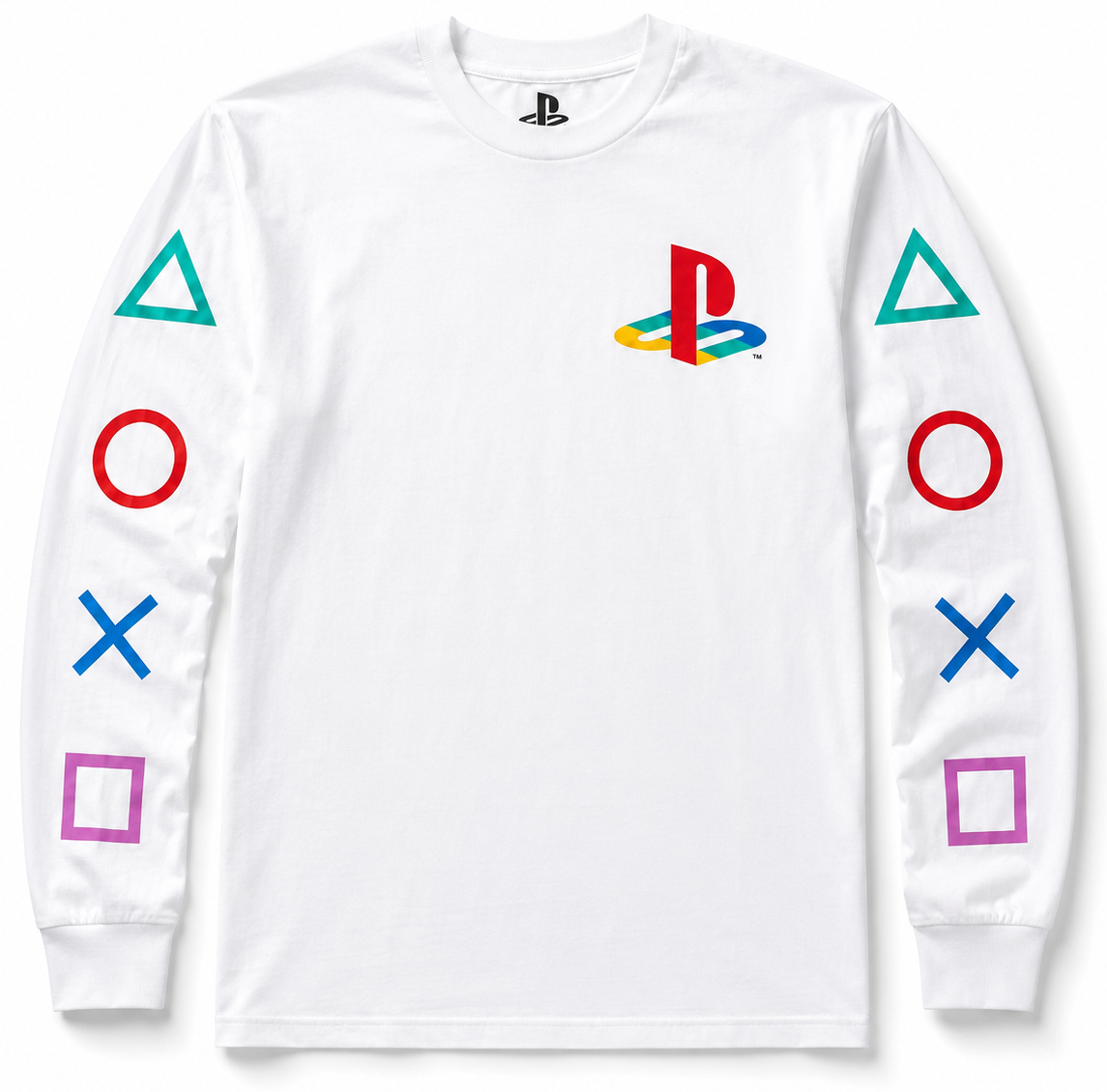 PLAYSTATION PS LOGO L/S SHIRT WHITE