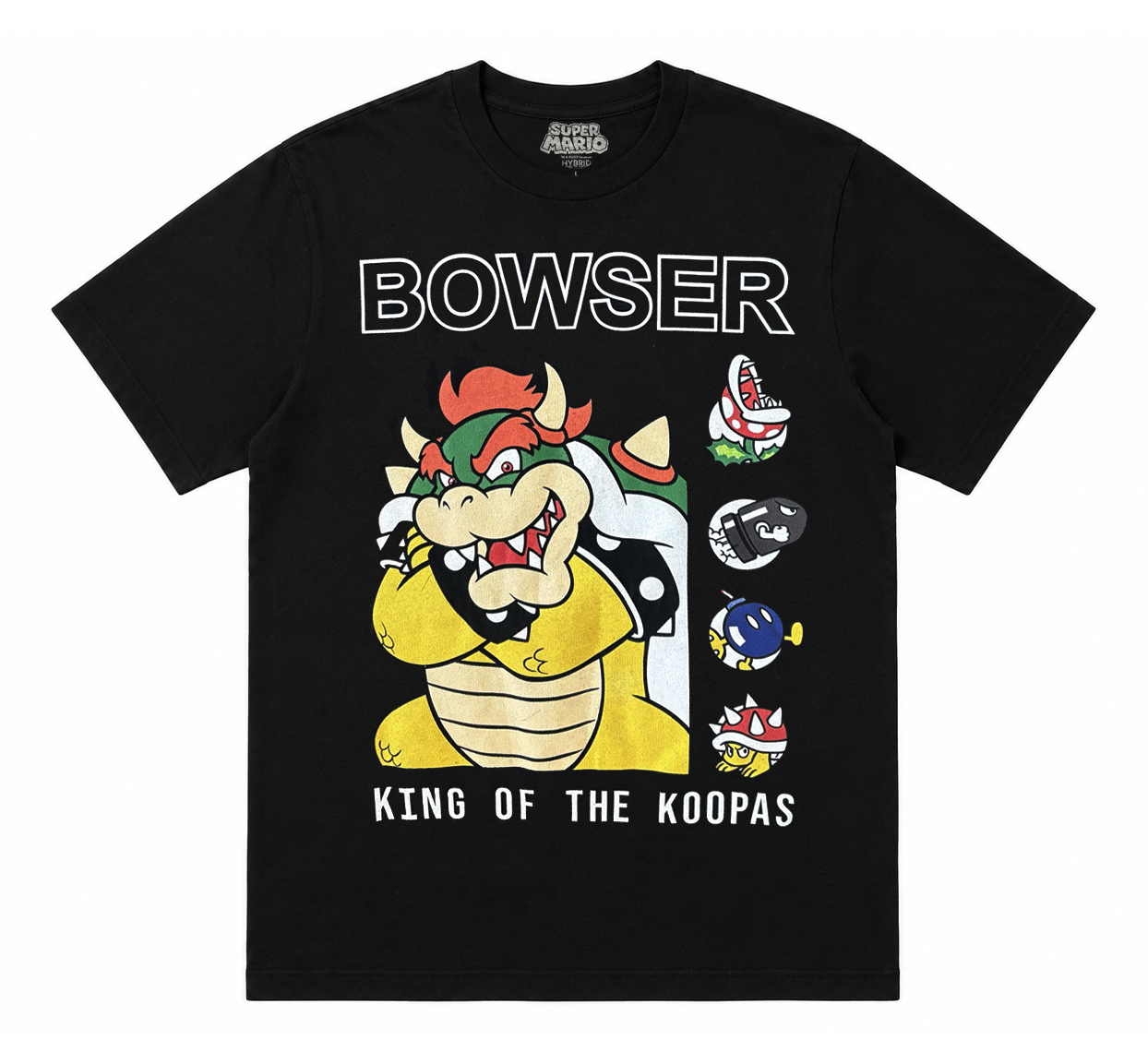 NINTENDO SUPER MARIO BOWSER T-SHIRT BLACK