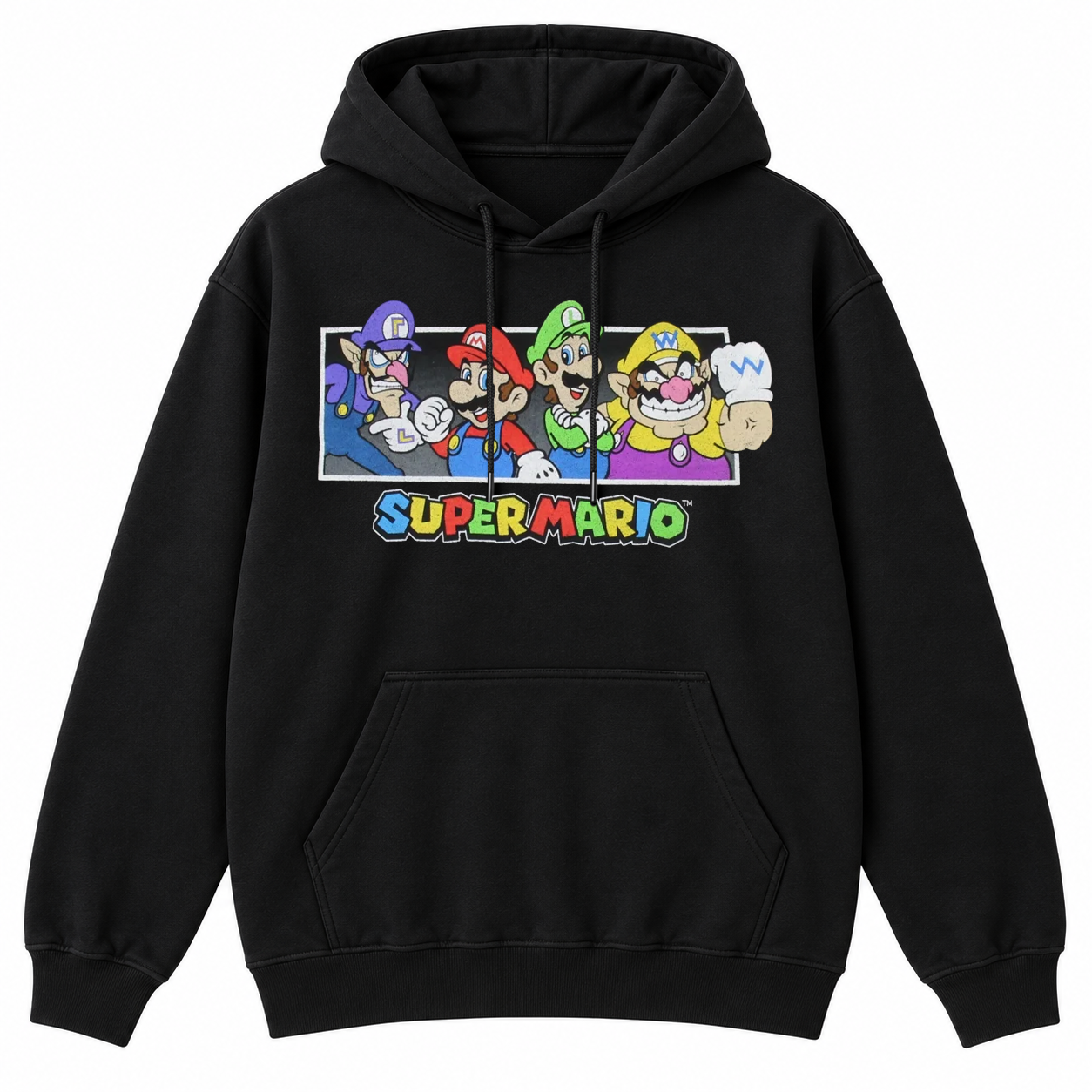 NINTENDO SUPER MARIO CHARACTERS HOODIE BLACK