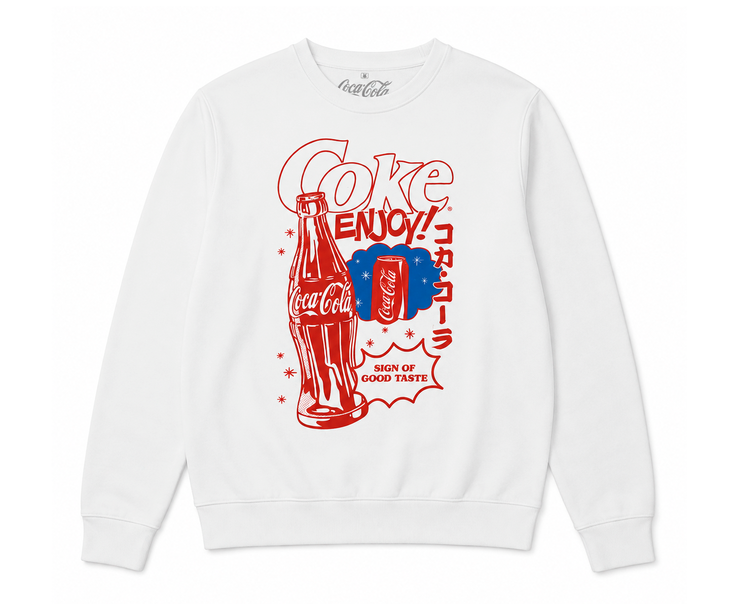 COCA COLA JAPANESE SCRIPT CREWNECK WHITE