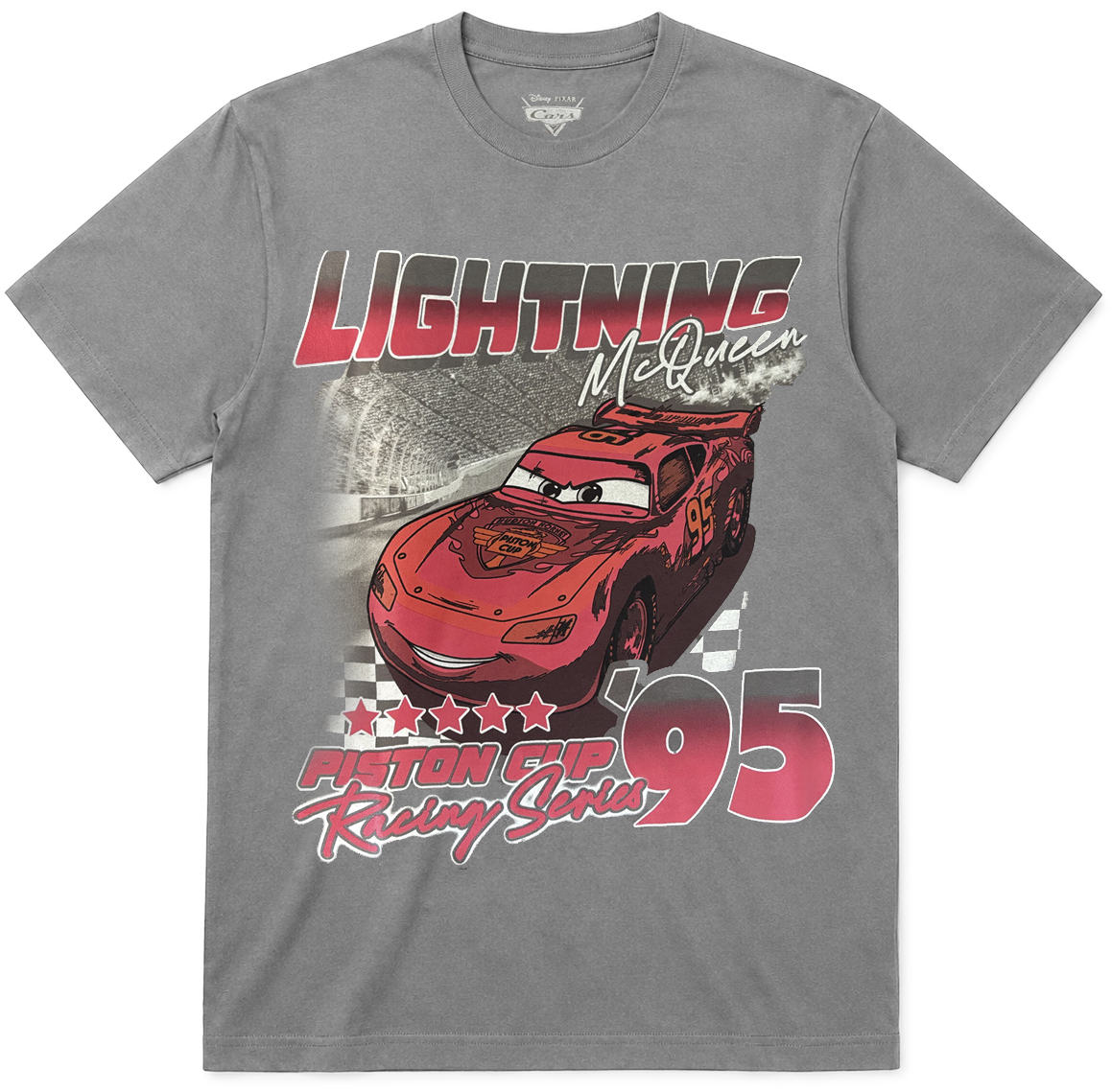 DISNEY CARS LIGHTENING MCQUEEN T-SHIRT GREY