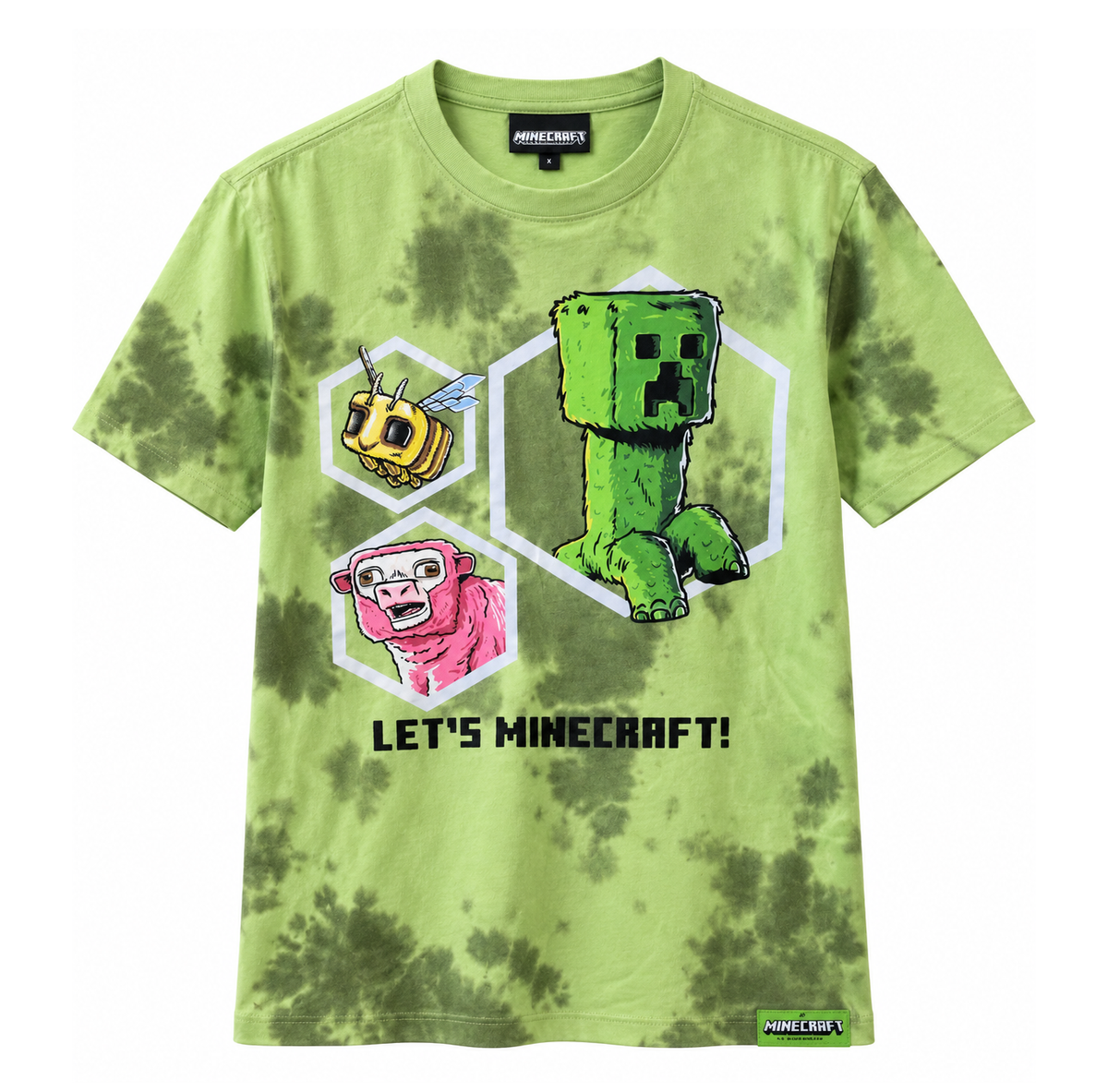 BOYS MINECRAFT T-SHIRT GREEN CLOUD