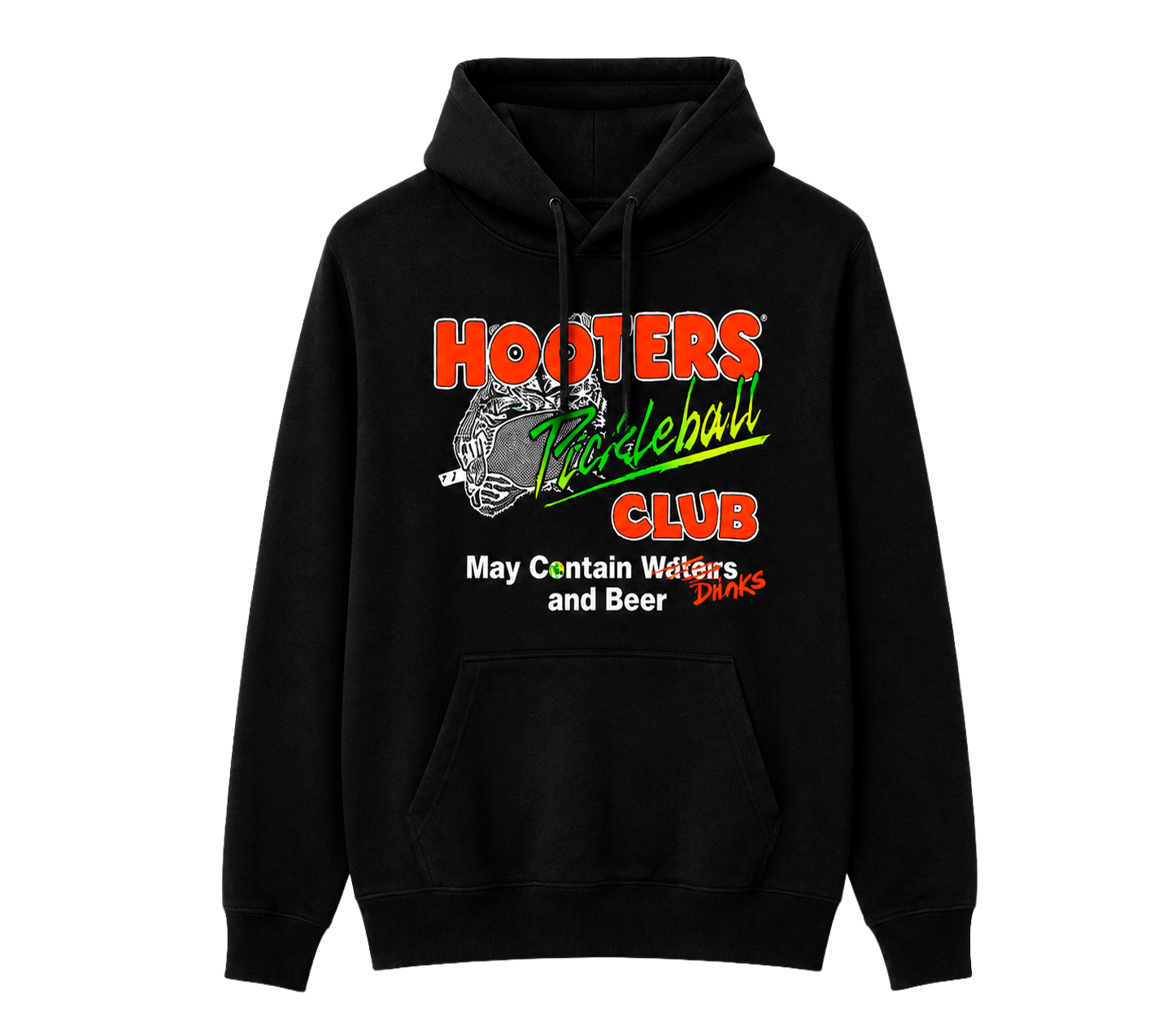 HOOTERS PICKELBALL HOODIE BLACK