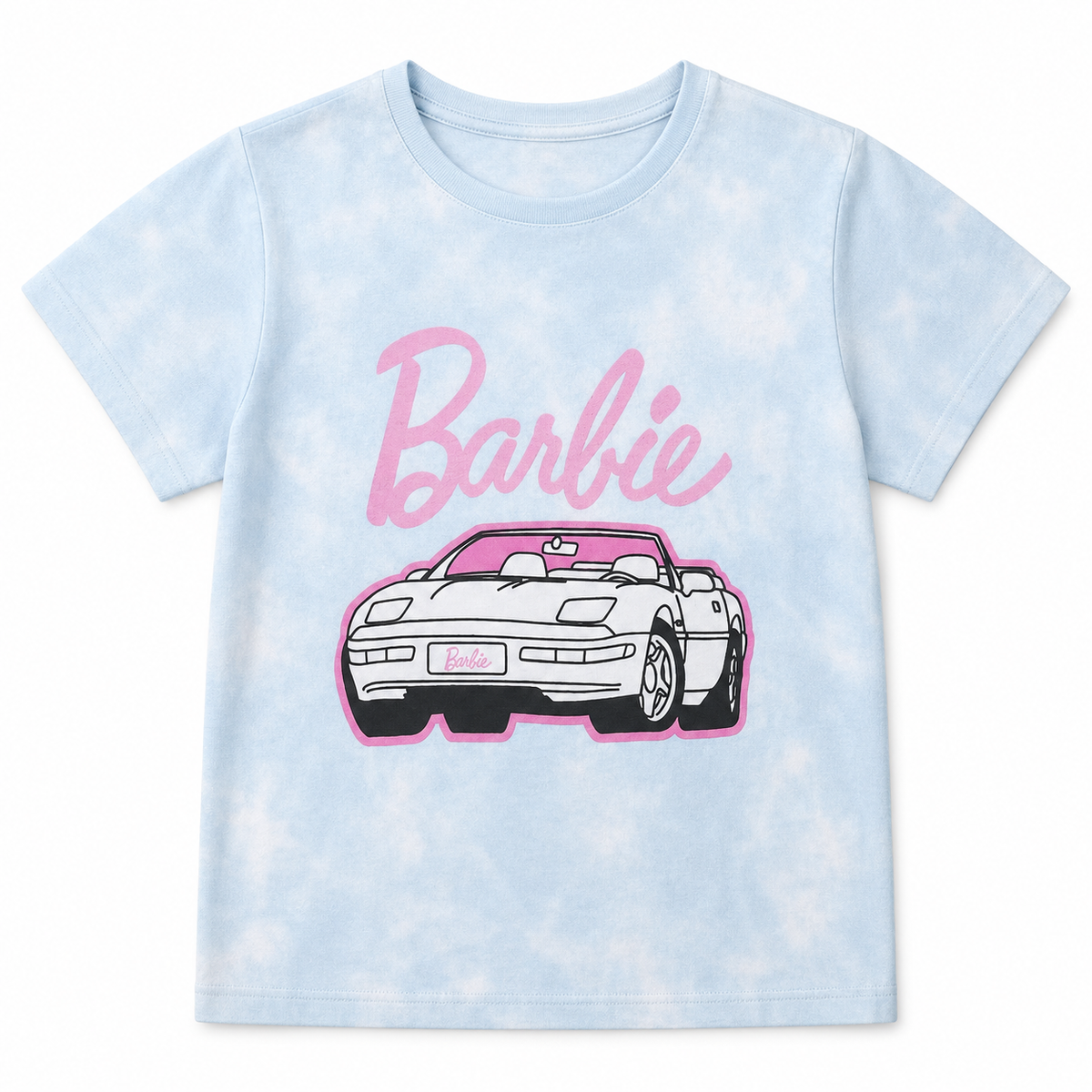 YOUTH GIRLS BARBIE CONVERTABLE T-SHIRT TIE DYE BLUE