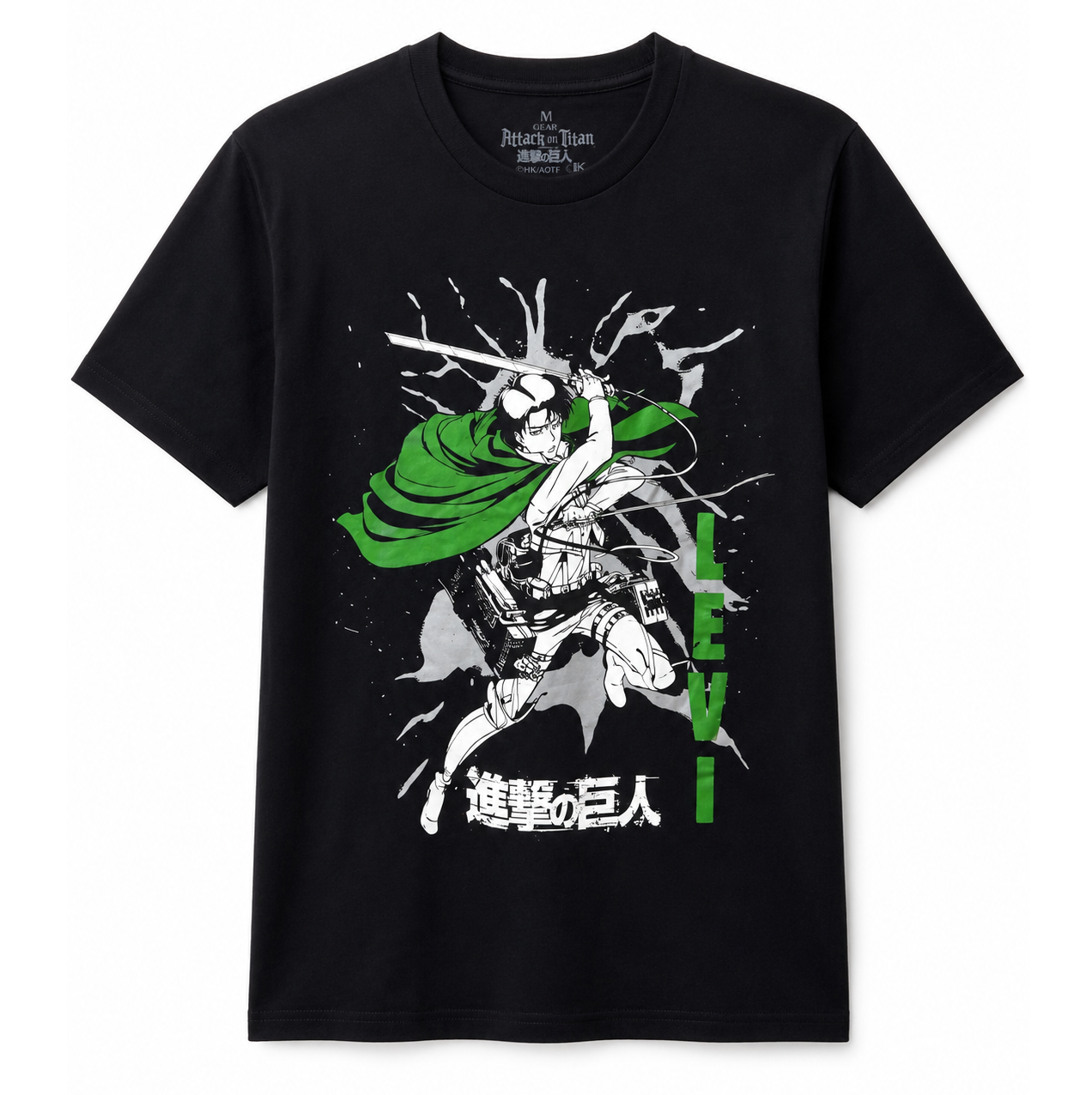 ATTACK ON TITAN EREN SWORDS T-SHIRT BLACK