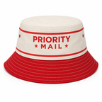 USPS PRIORITY MAIL BUCKET HAT CREAM/RED