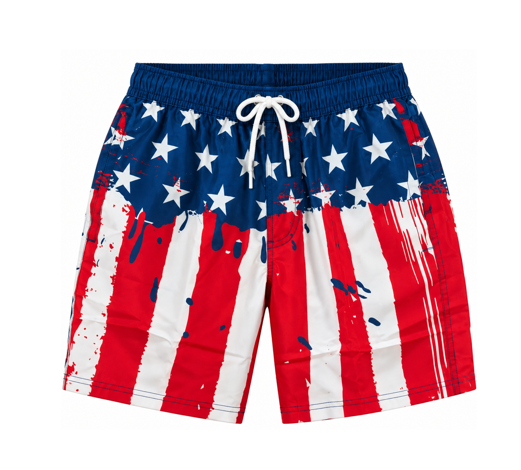USA DRIP STARS MEN'S SWIM SHORTS MULTI