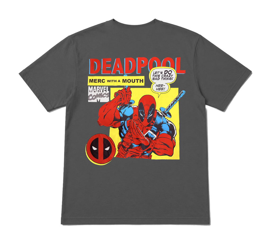 YOUTH MARVEL DEADPOOL T-SHIRT CHARCOAL