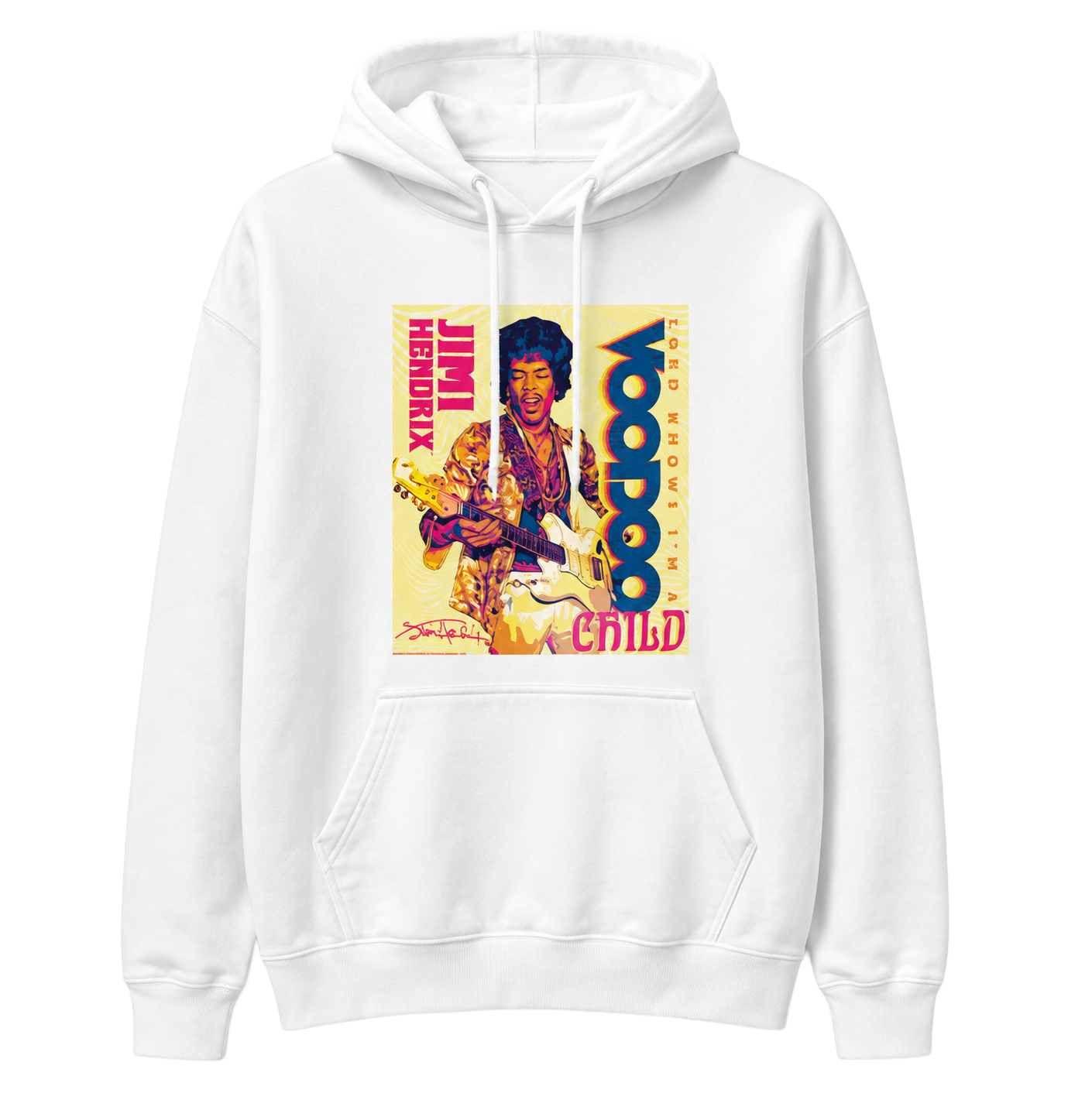JIMI HENDRIX VOODOO CHILD HOODIE WHITE JVAH2094