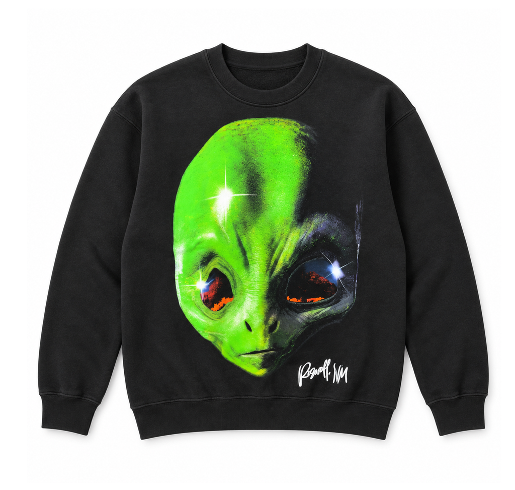 STRANGE DAZS ROSWELL ALIEN CREWNECK BLACK