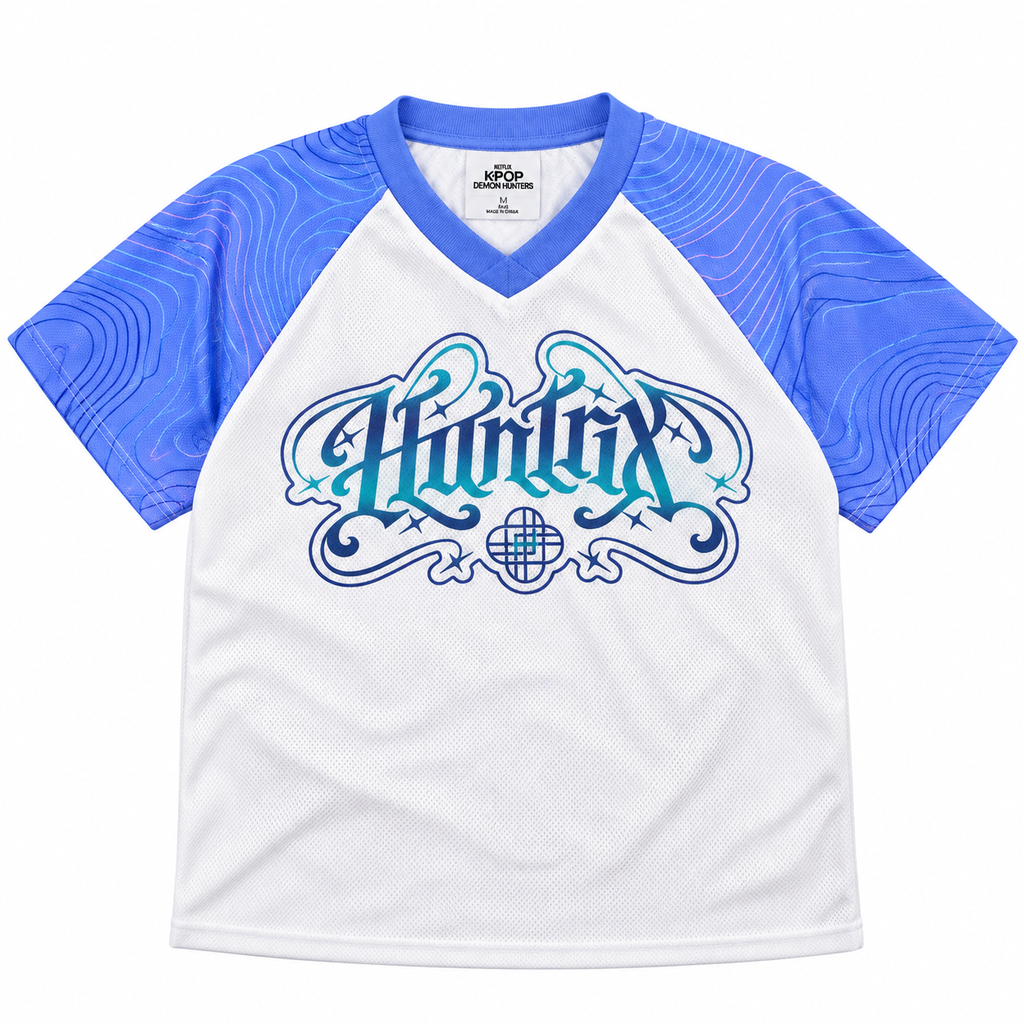 JUNIORS K-POP DEMON HUNTERS HONMOON JERSEY WHITE/BLUE