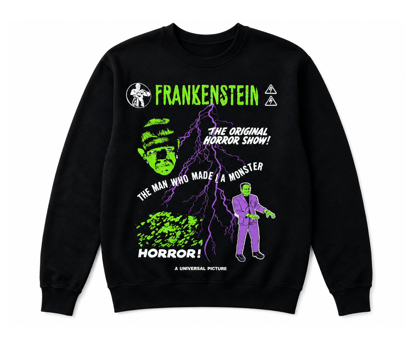 FRANKENSTEIN HORROR SHOW CREWNECK BLACK
