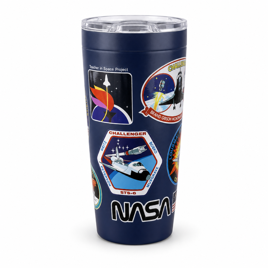 NASA REUSABLE TUMBLR WITH PLASTIC LID