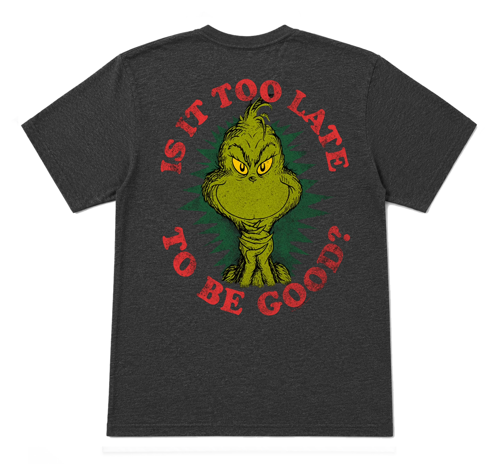 DR SEUSS THE GRINCH PORTRAIT T-SHIRT GREY