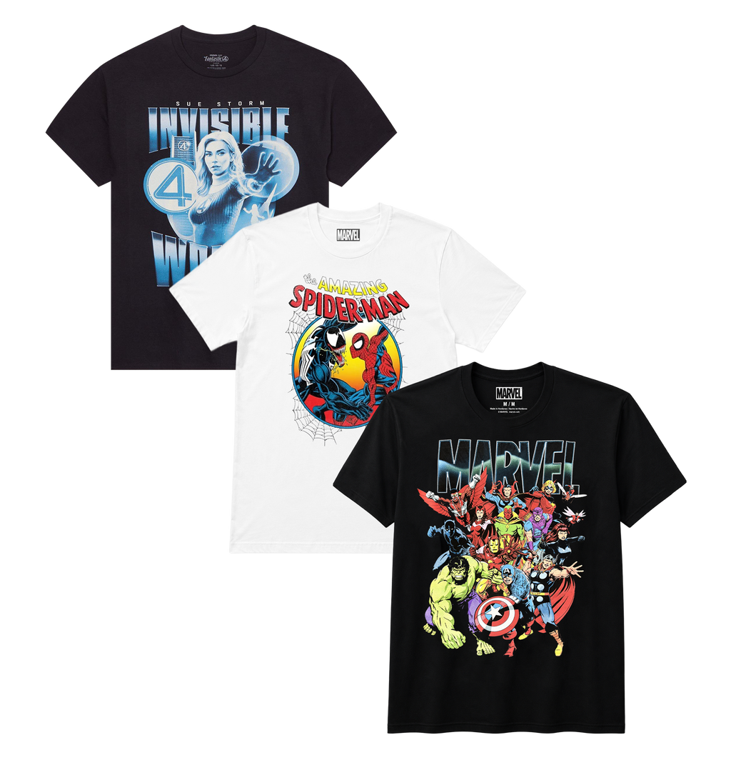 ASSORTED MARVEL COMICS T-SHIRTS MULTI