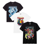 ASSORTED MARVEL COMICS T-SHIRTS MULTI