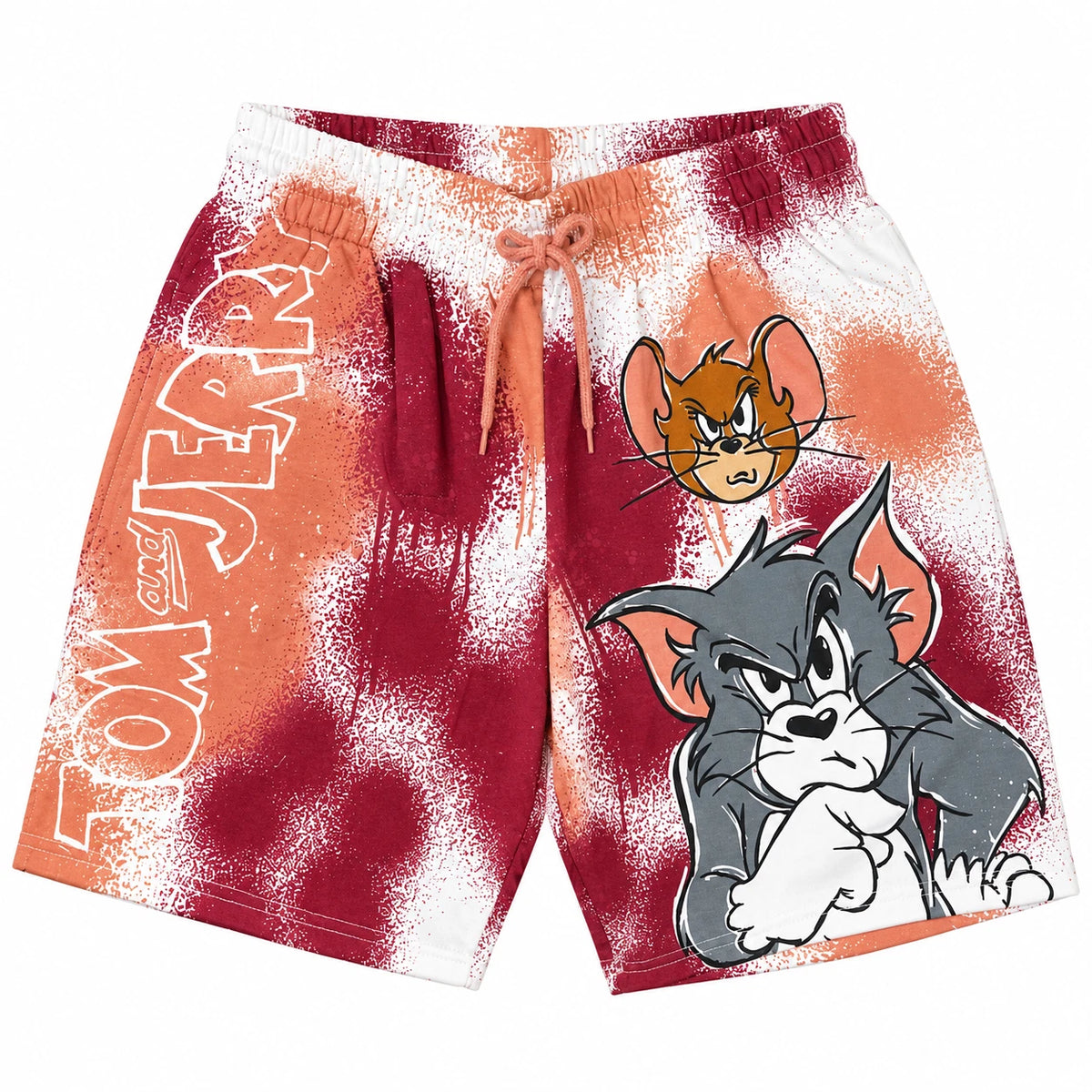 TOM & JERRY GRAPHIC SWEATSHORTS RED
