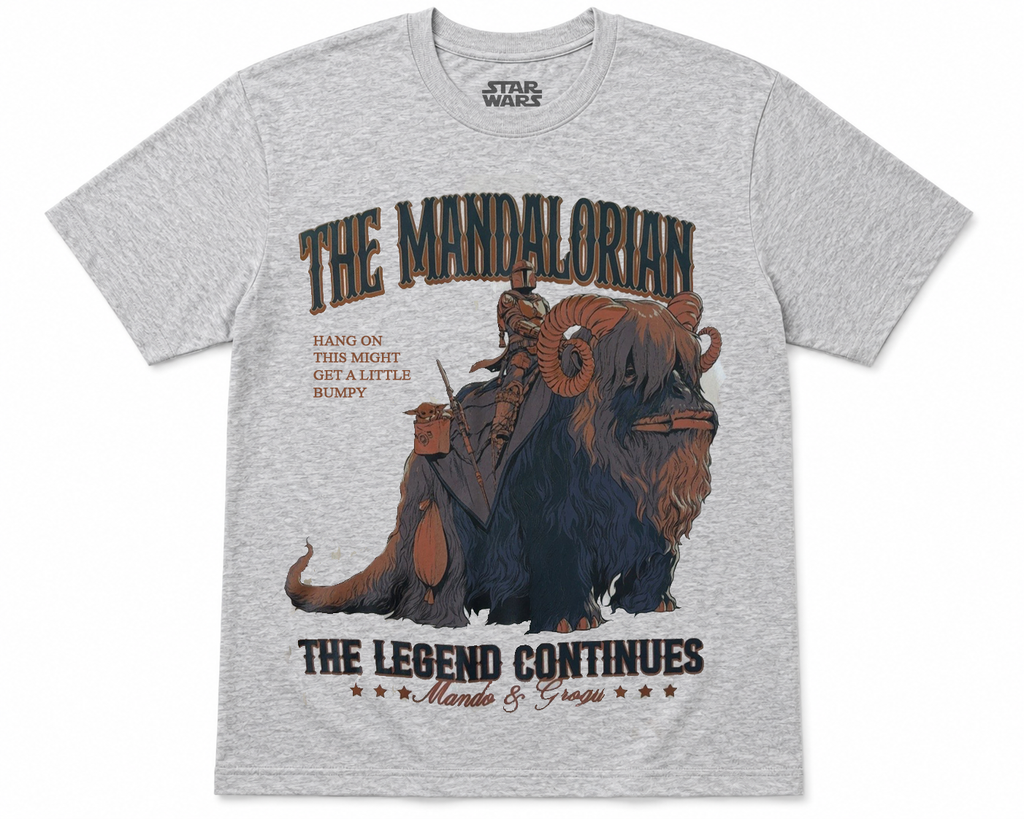 STAR WARS MANDALOREON ASSORTED T-SHIRTS GREY/WHITE