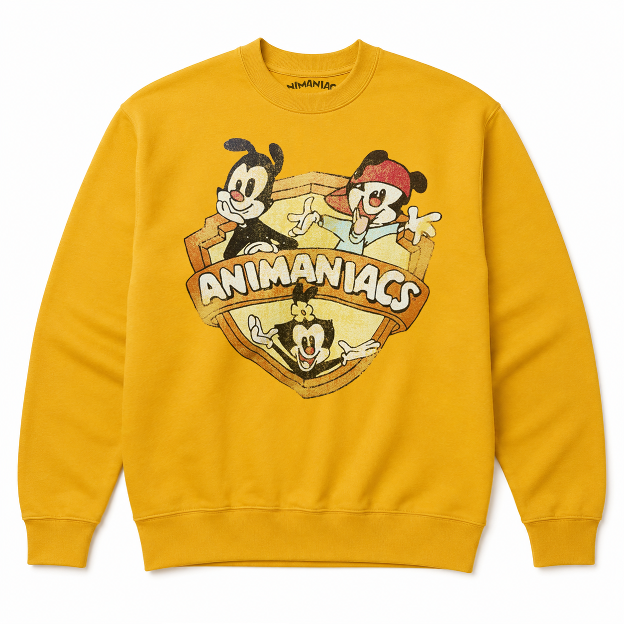 ANIMANIACS VINTAGE LOGO CREWNECK GOLD