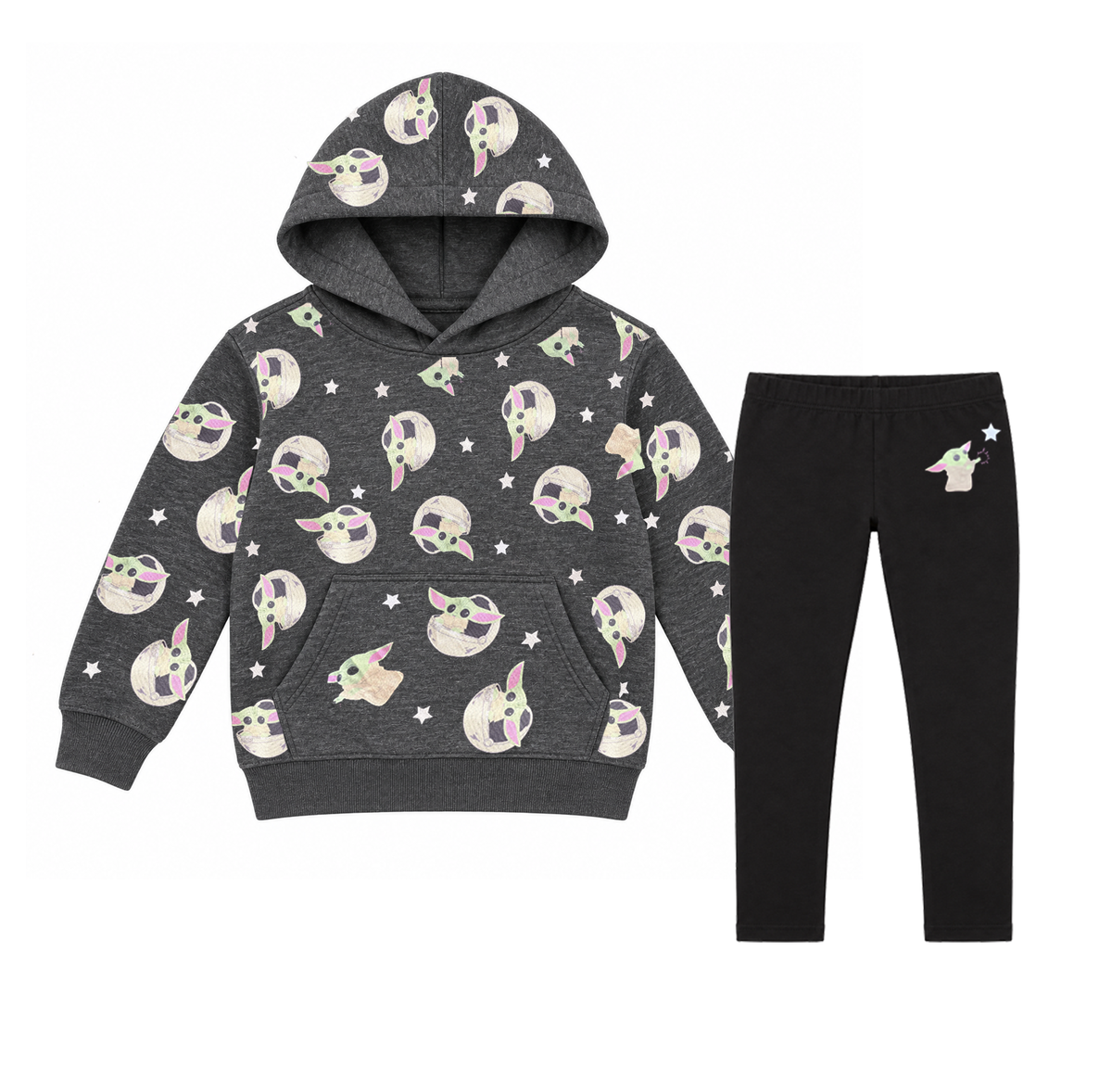 GIRLS STAR WARS GROGU GALAXY 2PC HOODIE & LEGGINGS SET